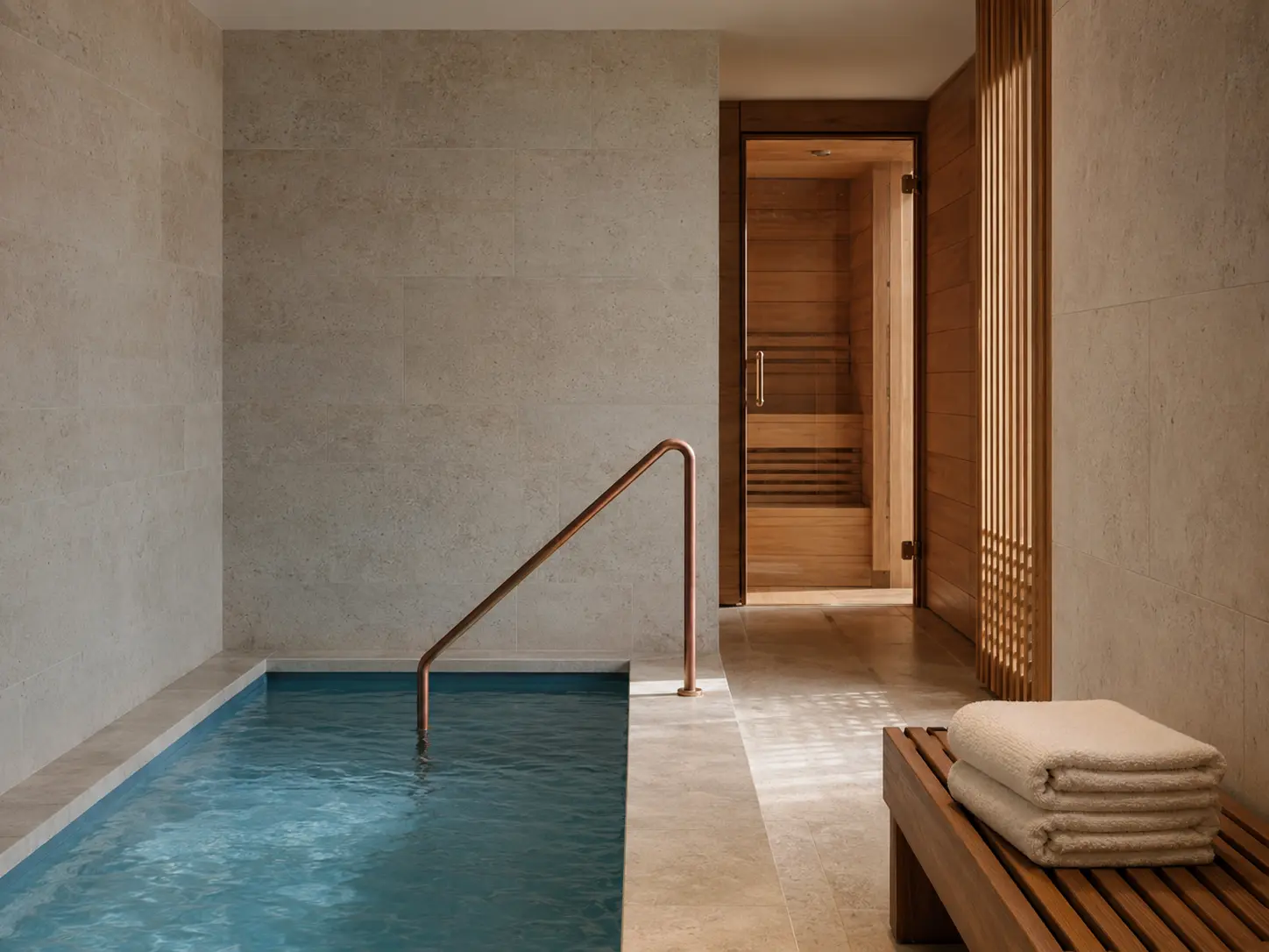 Pannon Lodge wellnessmedence, szauna és pihenőtér természetes anyagokkal